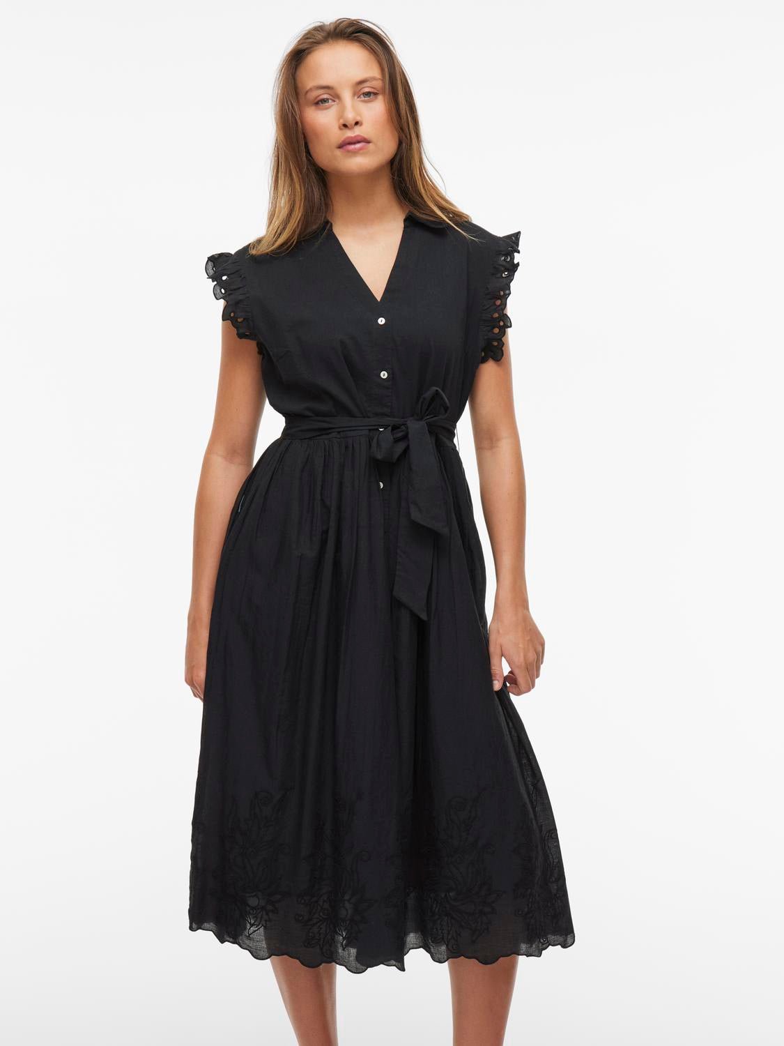 VIANGLASSI Midi Dress - Black Beauty - VERO MODA & VILA Bergvik